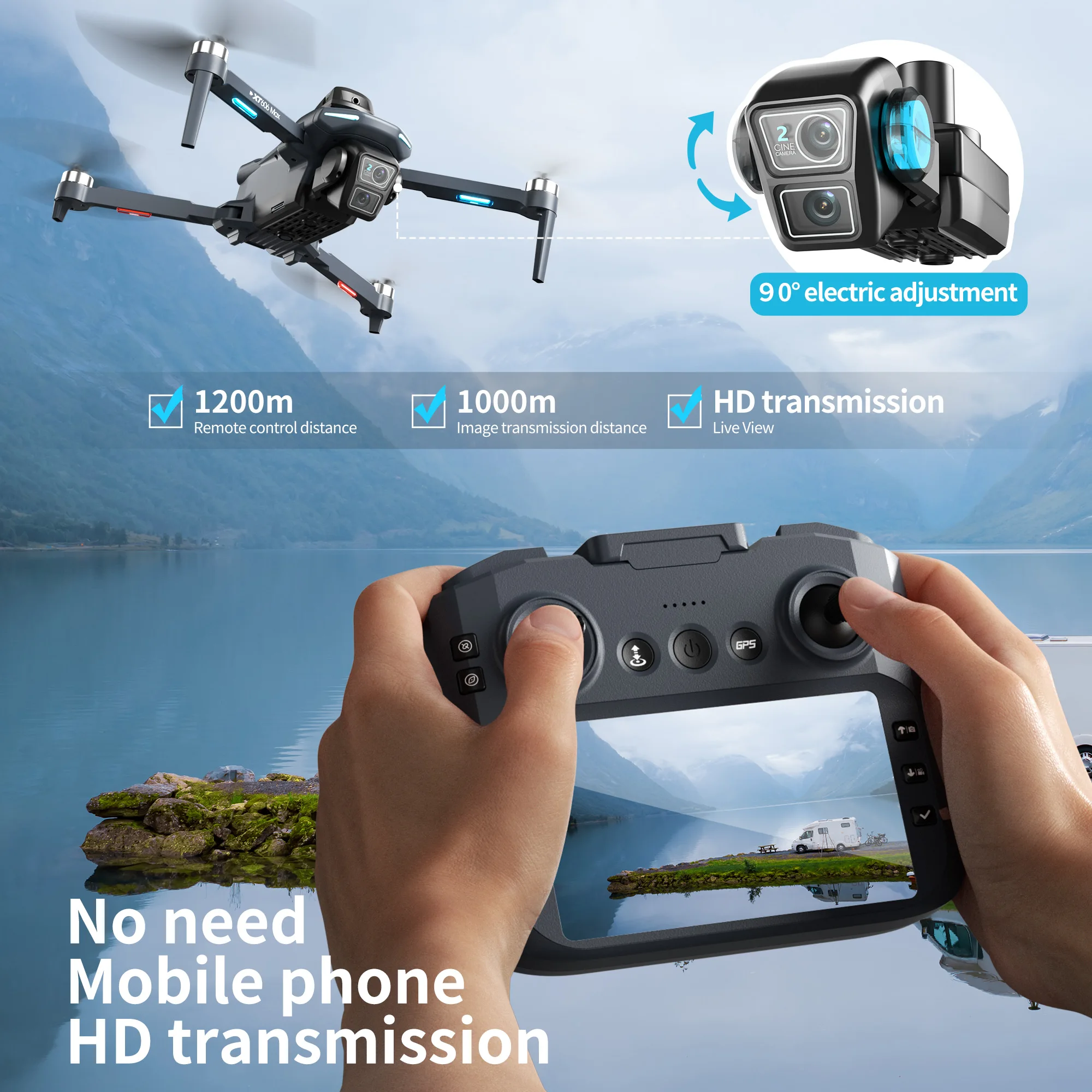 Lenovo XT606 MAX GPS Drone 4k  - Fpv Drone Kit 评论和价格