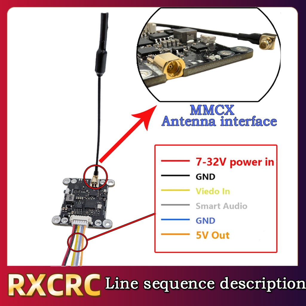 RXCRC 5.8G Module 48CH 1.6W VT - Fpv Drone Vtx 评论和价格